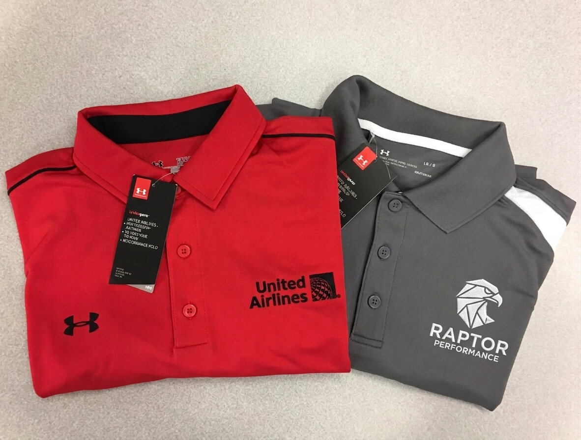 Custom embroidered Under Armour polo shirts